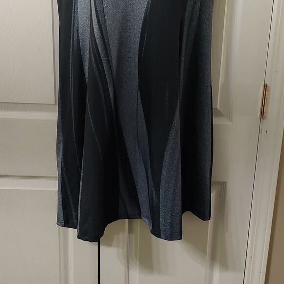 Lily by fimiano   black gray solid and pattern print shift dress  Sz 1XL - Picture 2 of 5